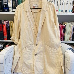 Anthropologie Linen Oversized Jacket